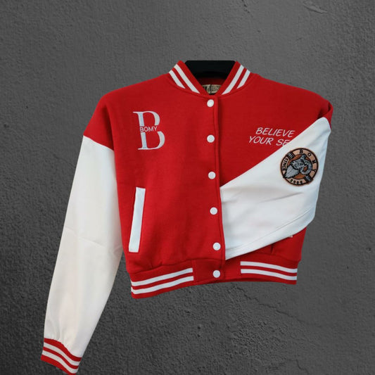 Bomy Baseball Jacket & RedSkirt