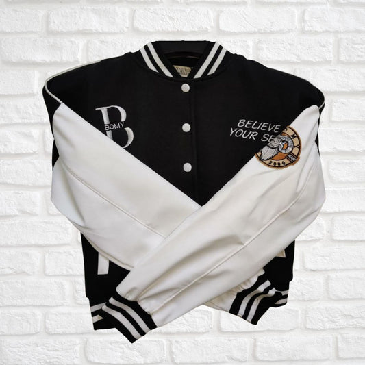 Bomy baseball Jacket & Skirt " Black Set " for womens